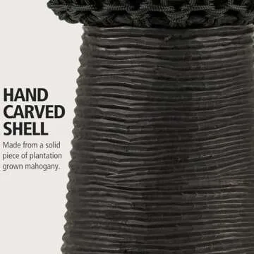 Meinl Percussion Djembe Hand Drum Circle Instrument, Carved Mahogany Headliner Series — NOT Made in China — African Mali Weave Ropes, 2-Year Warranty, Black River, Small (HDJ3-S)