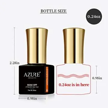 Azurebeauty Gel Base Top Coat Set for DIY Nail Art
