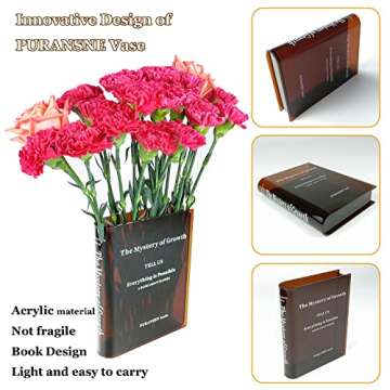 Puransen Brown Bookend Vase - Modern Home Office Decor
