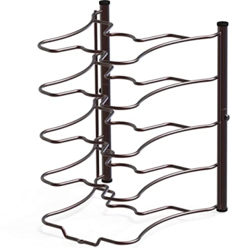 Simple Houseware Pot and Pan Organizer Holder Rack - Bronze