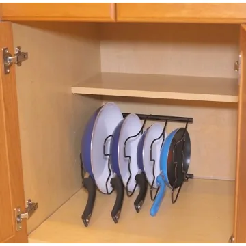 Simple Houseware Pot and Pan Organizer Holder Rack - Bronze