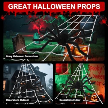 Land Guard 240'' Big Spider Halloween Decor for Party