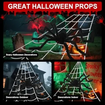 Land Guard 240'' Big Spider Halloween Decor for Party