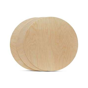 Wood Circles 14 Inch | Unfinished Birch Plywood Discs for Crafts