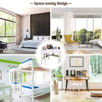 Elegant Giantex Corner Desk with Drawer and Storage Shelf