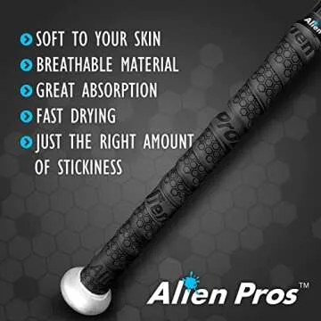 Alien Pros Baseball Bat Grip Tape - Easy to Install & Durable