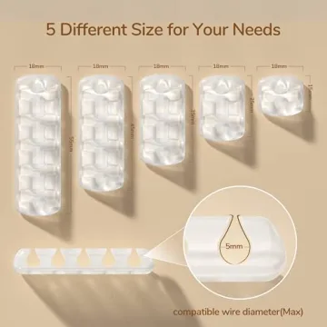 Syncwire Clear Cable Clips for Seamless Cord Organization