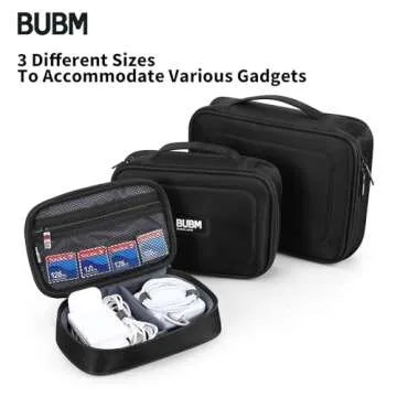 Effortless Travel Organization with BUBM Cable Organizer Bag - 3 Pieces Set