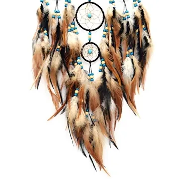 Large Black Turquoise Dream Catchers for Bedroom
