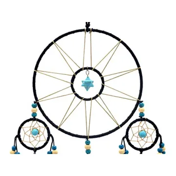Large Black Turquoise Dream Catchers for Bedroom