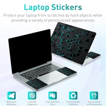 NXZGO 12.1-15.6 Inch Laptop Skin Decal, Universal Reusable Vinyl Laptop Cover Sticker, Waterproof Ar...