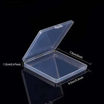 BENECREAT Clear Plastic Bead Storage Containers - 18 Pack for Crafts and Organization