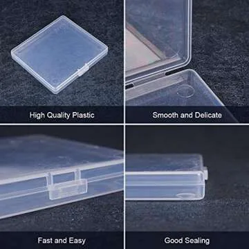 BENECREAT 18 Pack Clear Plastic Bead Storage Containers
