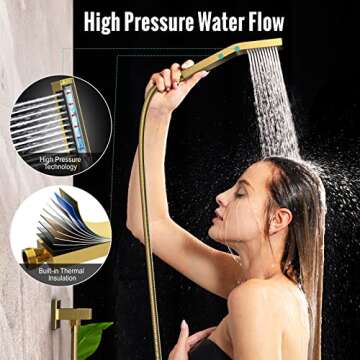 SR SUN RISE Shower System - Luxurious High Pressure Shower Set