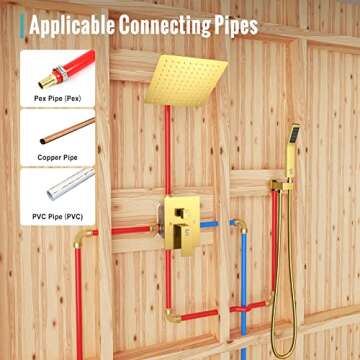 SR SUN RISE Shower System - Luxurious High Pressure Shower Set