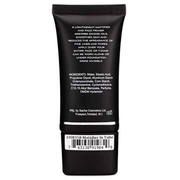 Sacha Mattifier, Mattifying Foundation Primer. Blurs Fine Lines, Pores and Wrinkles. Matte Face Prim...