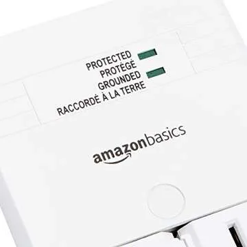 6-Outlet Surge Protector with Rotating Design - White