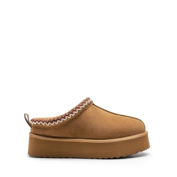 Chic Winter Platform Slippers - Cozy Faux Fur & Suede