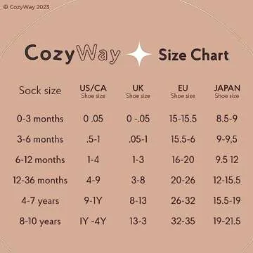 CozyWay Baby Knee High Socks For Baby Girls Infant 6-12 Months 5-5 Pack