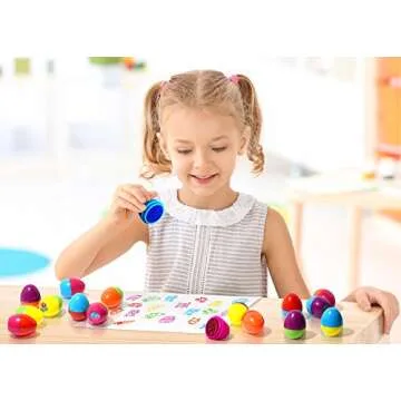 Vibrant Giraffe Easter Egg Stampers for Kids Fun