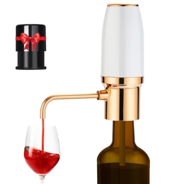 BLUBYEES Electric Wine Aerator Pourer with Stopper, Automatic Wine Bottle Dispenser Machine with USB...