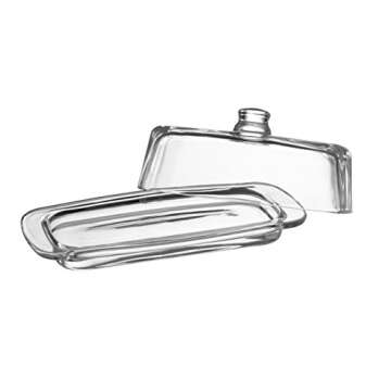 Elegant Royalty Art Glass Butter Dish for Freshness