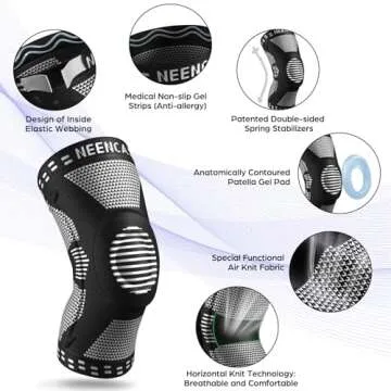 NEENCA Copper Knee Brace for Pain Relief and Support