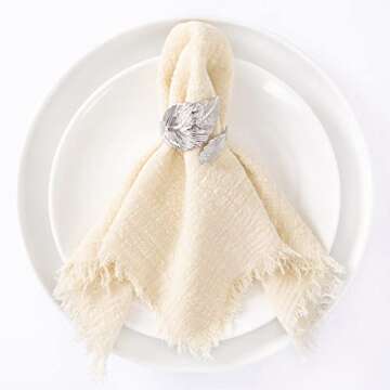 Socomi Set of 12 Elegant Linen Napkins for Special Occasions