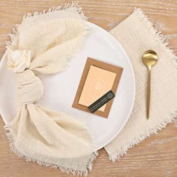 Socomi Set of 12 Elegant Linen Napkins for Special Occasions
