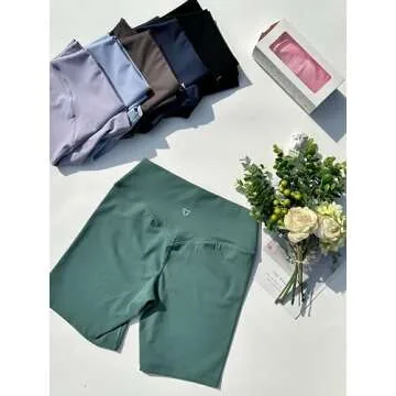 TOMTIGER Women's Yoga Shorts - Comfortable High Waist Biker