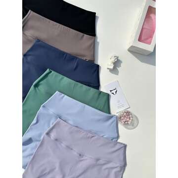 TOMTIGER Women's Yoga Shorts - Comfortable High Waist Biker