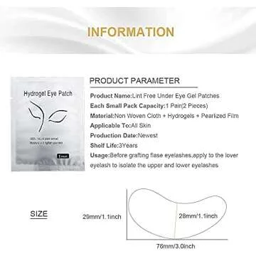 Chargenyang Eyelash Extension Gel Patches 50 Pack Comfort