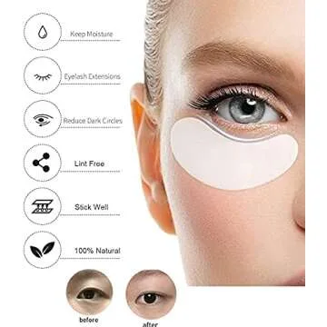 Chargenyang Eyelash Extension Gel Patches 50 Pack Comfort