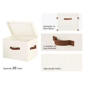 StorageWorks Closet Storage Bin with Lids for Stylish Organization