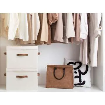 StorageWorks Closet Storage Bin with Lids for Stylish Organization