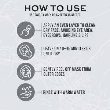 Freeman Exotic Blends Hawaiian Black Salt Peel-Off Face Mask, Detoxifying & Cleansing Facial Mask,