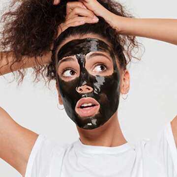 Freeman Exotic Blends Hawaiian Black Salt Peel-Off Face Mask, Detoxifying & Cleansing Facial Mask,