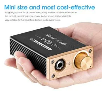 Douk Audio U3 Headphone Amps, Mini Hi-Fi Amplifier for Home Desktop PC 6.35mm / 3.5mm Headsets, Class A, RCA Input, DC 5V