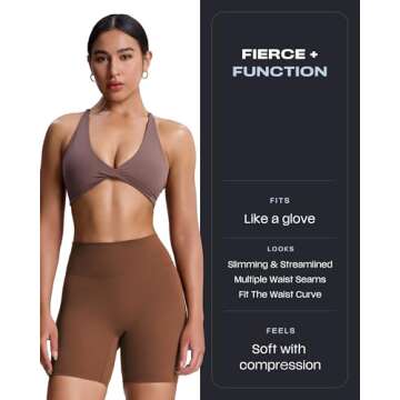 Aoxjox Trinity High Waisted Biker Shorts for Women