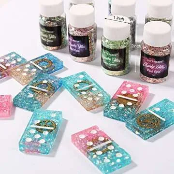 LET'S RESIN Opal Chunky Glitter Set for Crafting