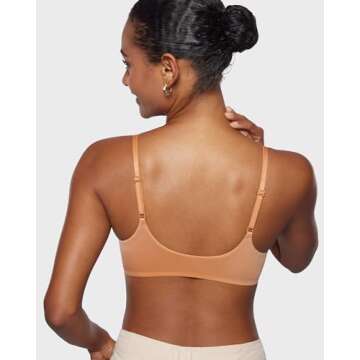 INLYRIC Women's Mesh Front Closure Bras Unlined Sheer Demi Plunge Supportive Comfortable Seamless Underwire Bra Sandstone Skin - Sheer 32A