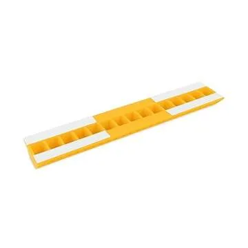 Camco AccuPark Vehicle Parking Aid | Features Heavy Duty High Visible Resin Design | Easy Peel & Stick Installation | Measures 18-1/16" x 3-5/8" x 1-3/8" | 2-Pack (44441)