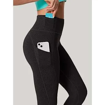 IUGA Leggings with Pockets for Women High Waisted Yoga Pants Women Leggings for Women Tummy Control Workout Compression Leggings Grey