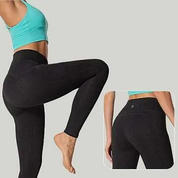 IUGA Leggings with Pockets for Women High Waisted Yoga Pants Women Leggings for Women Tummy Control Workout Compression Leggings Grey