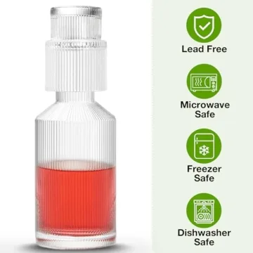 Elegant Large Bedside Carafe and Glass Set for Hydration