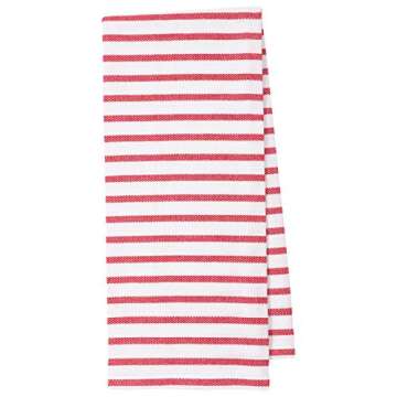 KAF Home Pantry Kitchen Holiday Dish Towel Set of 4, 100-Percent Cotton, 18 x 28-inch (Candy Cane Mints)