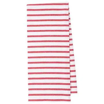 KAF Home Pantry Kitchen Holiday Dish Towel Set of 4, 100-Percent Cotton, 18 x 28-inch (Candy Cane Mints)