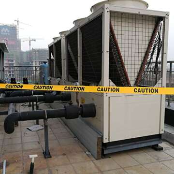 TopSoon Non-Adhesive Yellow Caution Tape 3-Inch by 1000-Feet Do Not Enter Tape Roll, Highly Visible Barricade Tape Premium Weatherproof Safety Barrier Tape