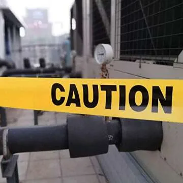 TopSoon Non-Adhesive Yellow Caution Tape 3-Inch by 1000-Feet Do Not Enter Tape Roll, Highly Visible Barricade Tape Premium Weatherproof Safety Barrier Tape