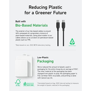 Anker 543 USB-C Cable 240W, Bio-Based 6FT Charger